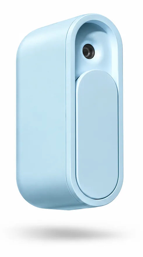 The spray device in blue